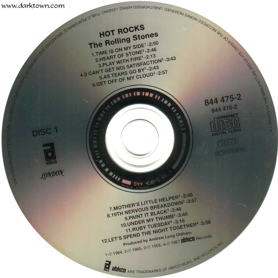 The Rolling Stones Hot Rocks 1964 1971 : CD1 | CD Covers | Cover ...